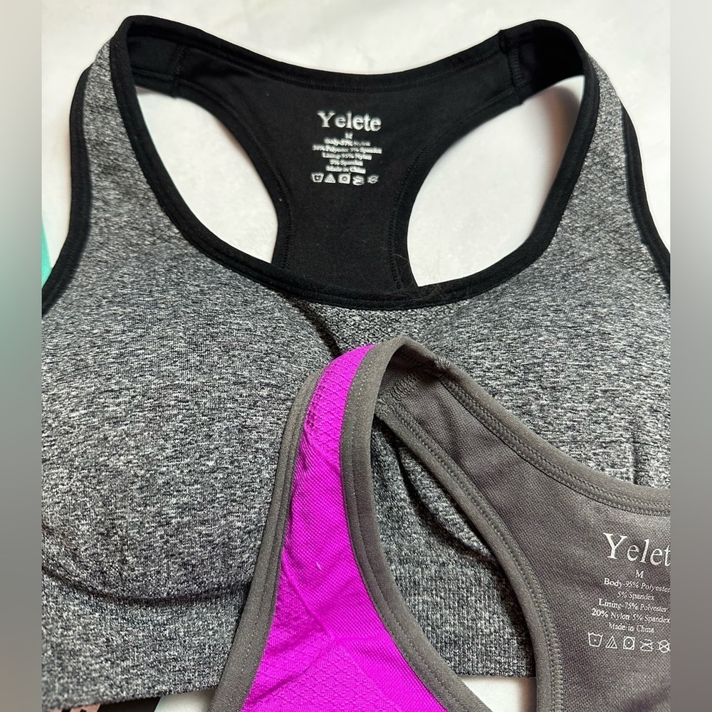 YELETE sports bras. Padded and assorted colors, styles and sizes. NWT - Picture 3 of 12